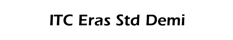 ITC Eras Std Demi font preview