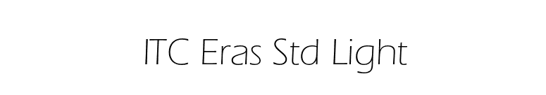 ITC Eras Std Light font preview