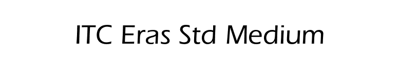 ITC Eras Std Medium font preview