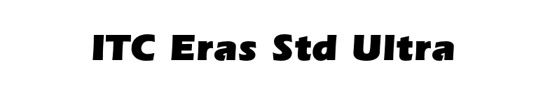 ITC Eras Std Ultra font preview