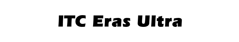 ITC Eras Ultra font preview