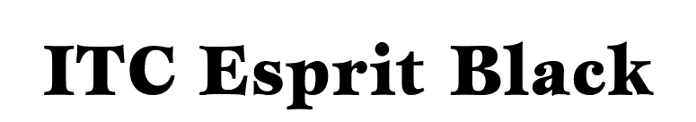 ITC Esprit Black font preview
