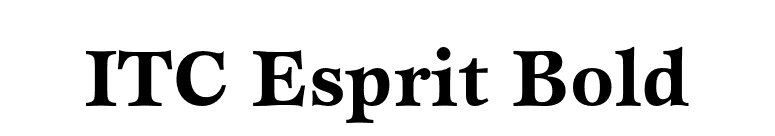 ITC Esprit Bold font preview