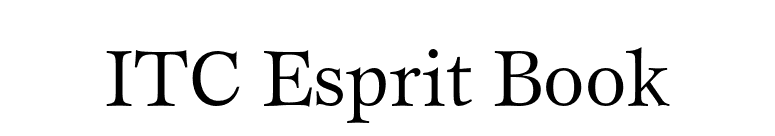 ITC Esprit Book font preview