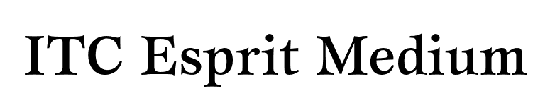 ITC Esprit Medium font preview