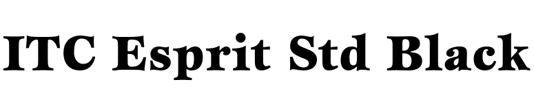 ITC Esprit Std Black font preview