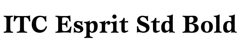 ITC Esprit Std Bold font preview