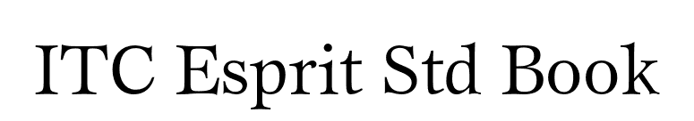 ITC Esprit Std Book font preview