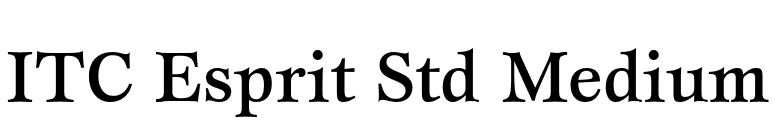 ITC Esprit Std Medium font preview