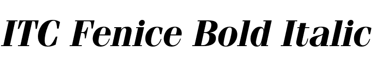 ITC Fenice Bold Italic font preview