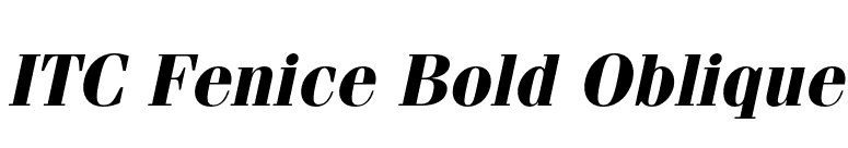ITC Fenice Bold Oblique font preview