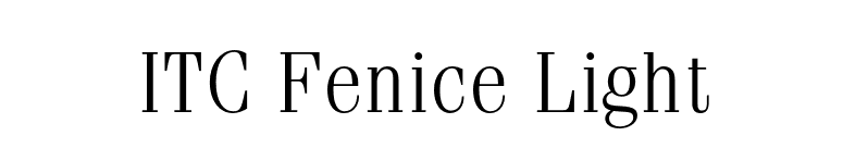 ITC Fenice Light font preview