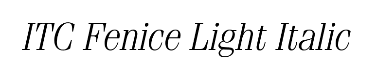 ITC Fenice Light Italic font preview