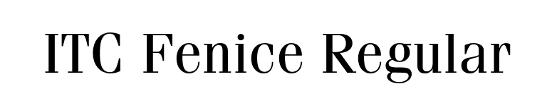 ITC Fenice Regular font preview