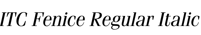 ITC Fenice Regular Italic font preview
