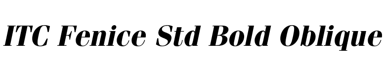 ITC Fenice Std Bold Oblique font preview
