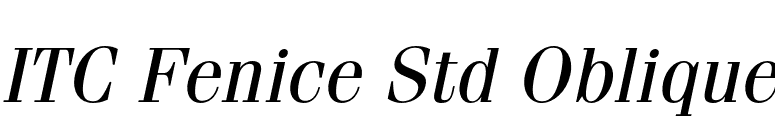 ITC Fenice Std Oblique font preview