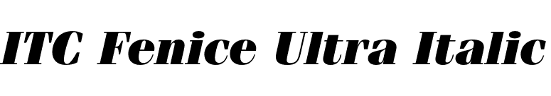 ITC Fenice Ultra Italic font preview