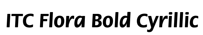 ITC Flora Bold Cyrillic font preview