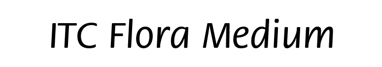 ITC Flora Medium font preview