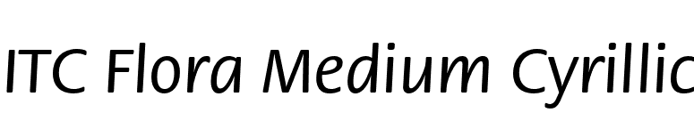 ITC Flora Medium Cyrillic font preview