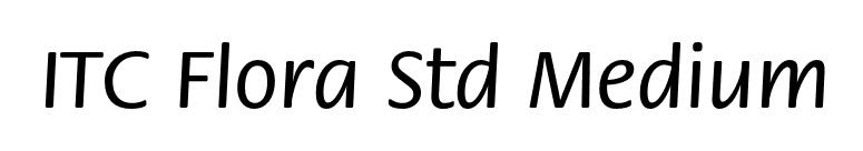 ITC Flora Std Medium font preview