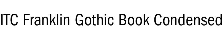 ITC Franklin Gothic Book Condensed font preview