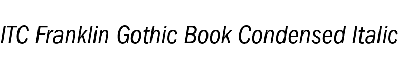 ITC Franklin Gothic Book Condensed Italic font preview