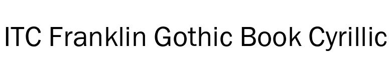 ITC Franklin Gothic Book Cyrillic font preview