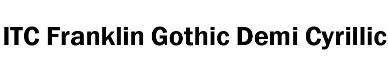 ITC Franklin Gothic Demi Cyrillic font preview