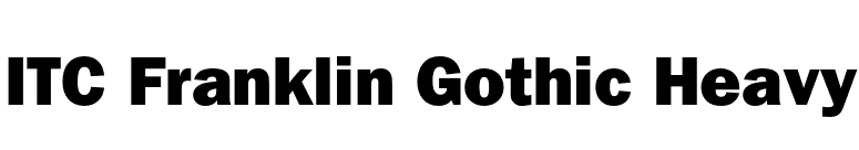ITC Franklin Gothic Heavy font preview