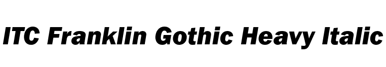 ITC Franklin Gothic Heavy Italic font preview
