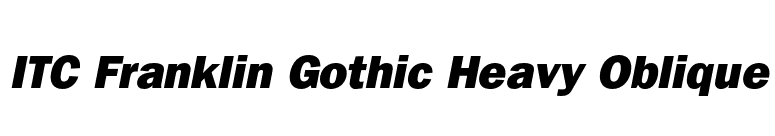 ITC Franklin Gothic Heavy Oblique font preview