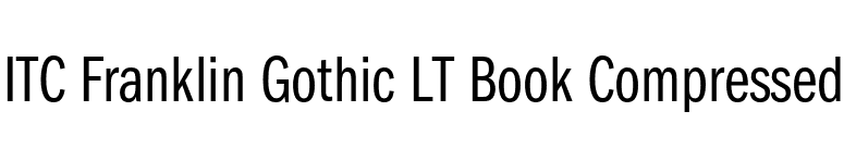 ITC Franklin Gothic LT Book Compressed font preview