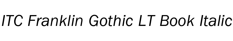 ITC Franklin Gothic LT Book Italic font preview
