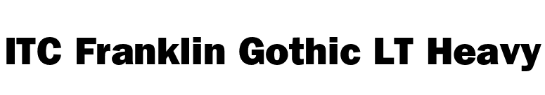 ITC Franklin Gothic LT Heavy font preview