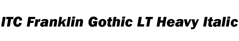 ITC Franklin Gothic LT Heavy Italic font preview