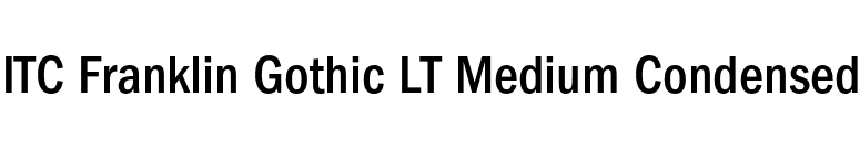 ITC Franklin Gothic LT Medium Condensed font preview