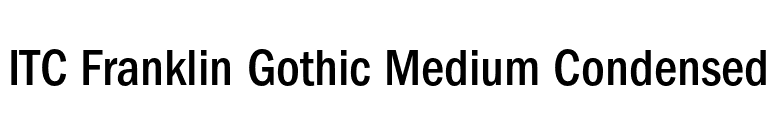 ITC Franklin Gothic Medium Condensed font preview