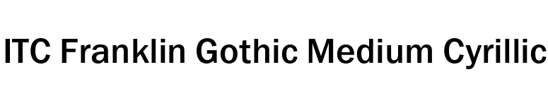 ITC Franklin Gothic Medium Cyrillic font preview