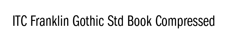ITC Franklin Gothic Std Book Compressed font preview