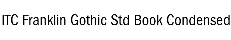 ITC Franklin Gothic Std Book Condensed font preview