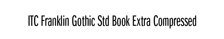 ITC Franklin Gothic Std Book Extra Compressed font preview