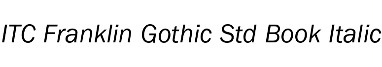 ITC Franklin Gothic Std Book Italic font preview