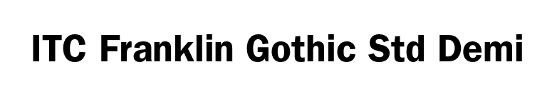 ITC Franklin Gothic Std Demi font preview