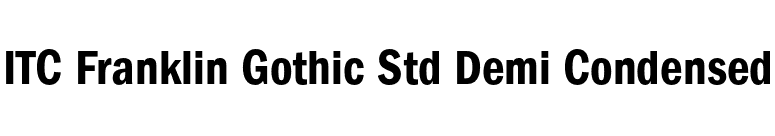 ITC Franklin Gothic Std Demi Condensed font preview