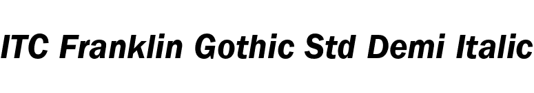 ITC Franklin Gothic Std Demi Italic font preview
