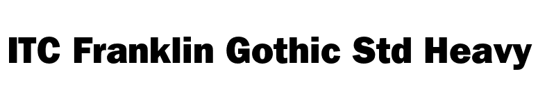 ITC Franklin Gothic Std Heavy font preview