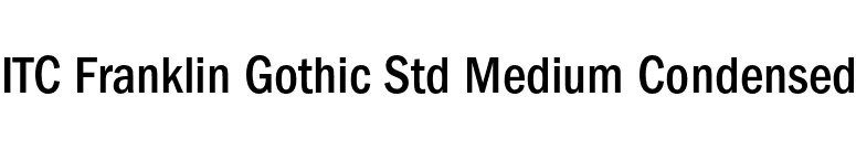ITC Franklin Gothic Std Medium Condensed font preview