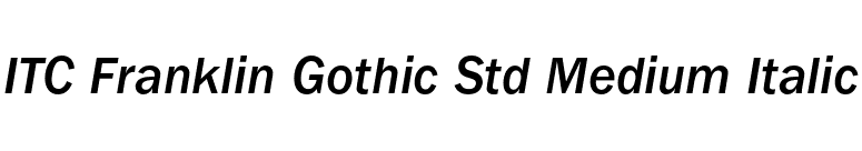 ITC Franklin Gothic Std Medium Italic font preview
